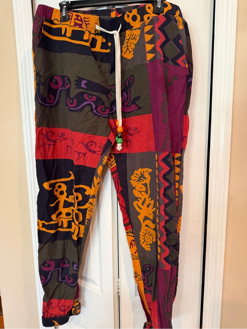 Women’s Multi-Color Patchwork Jogger Pants - Vibrant Print